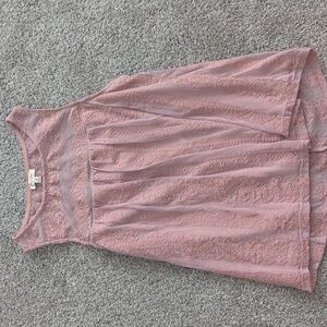 Lily White pink lace tank